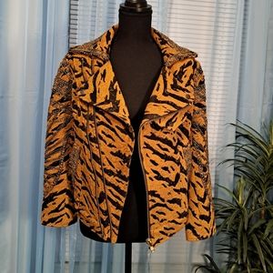 Free people New Romantics embellished tiger moto jacket NWT, Size M